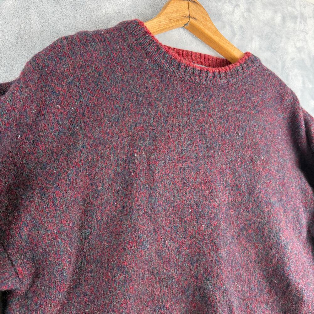 Vintage Woolrich Sweater Mens XL Red Marled Hand Wool Crewneck 90s‎ Hong Kong